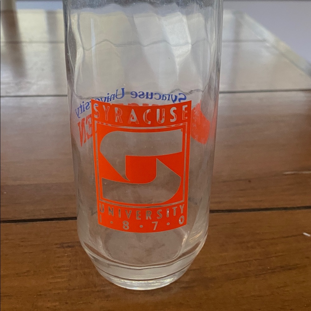 Vintage Syracuse Orangemen Glass 6 inches tall
